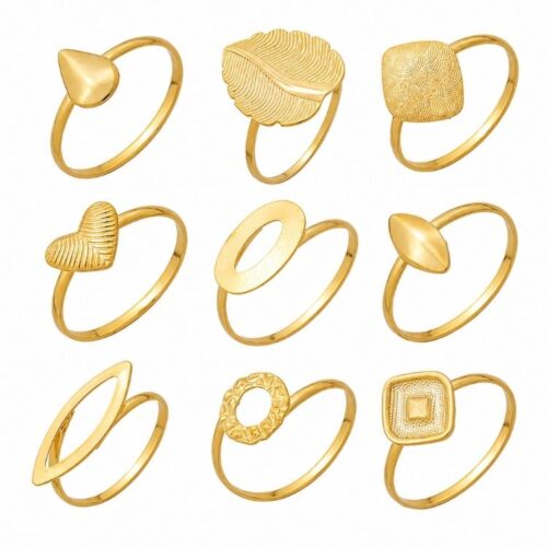 Anéis Femininos Folheados em Ouro 18K